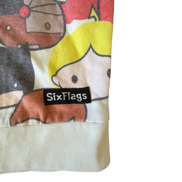 758-Superhero graphic multicoloured crewneck sweatshirt #superhero #sixflags - Picture 4 of 7